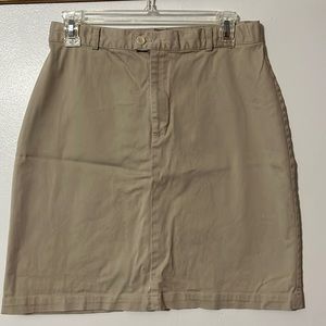 Vintage Womens Dockers Khaki Tan Stretch Skirt